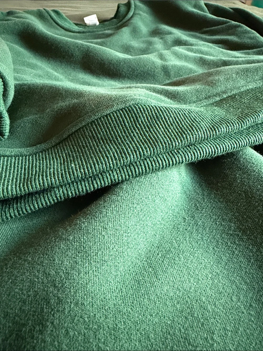 {OORI NOA} thick green fleece sweat set 6/7T